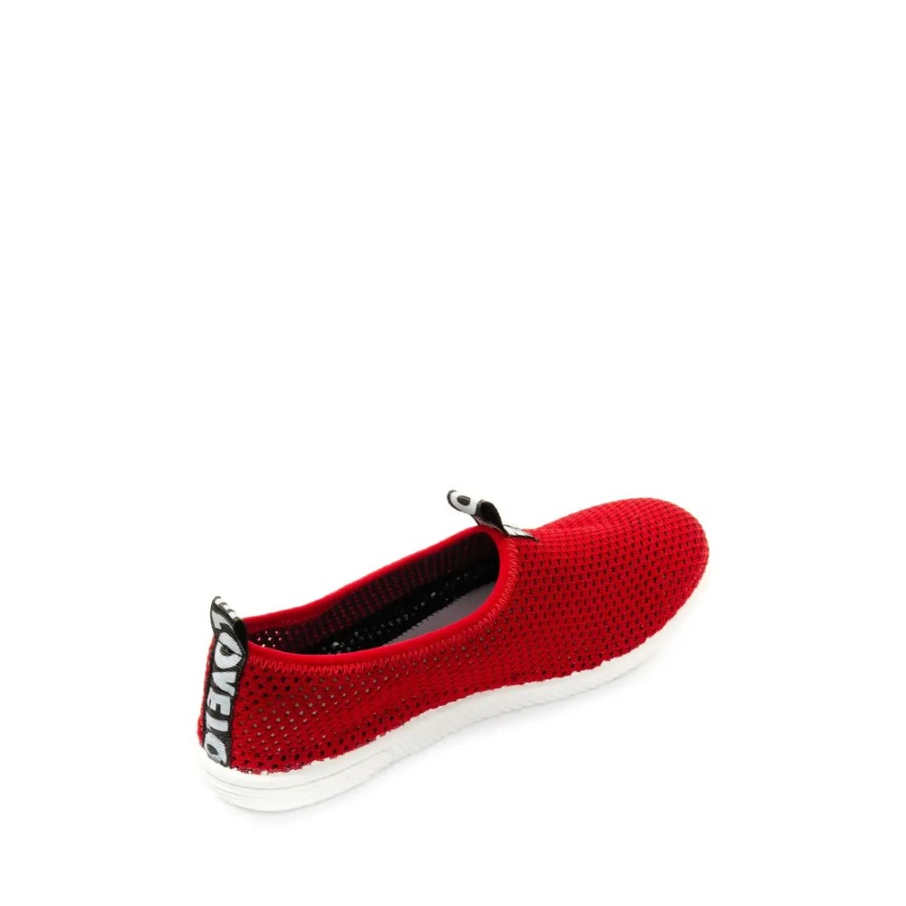 Кроссовки женские из текстиля с натуральной подкладкой цвет красный