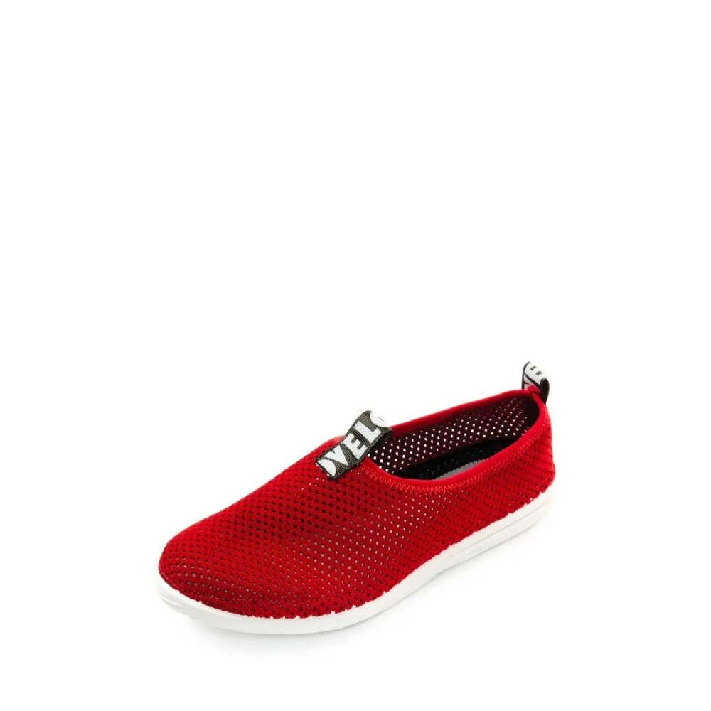 Кроссовки женские из текстиля с натуральной подкладкой цвет красный