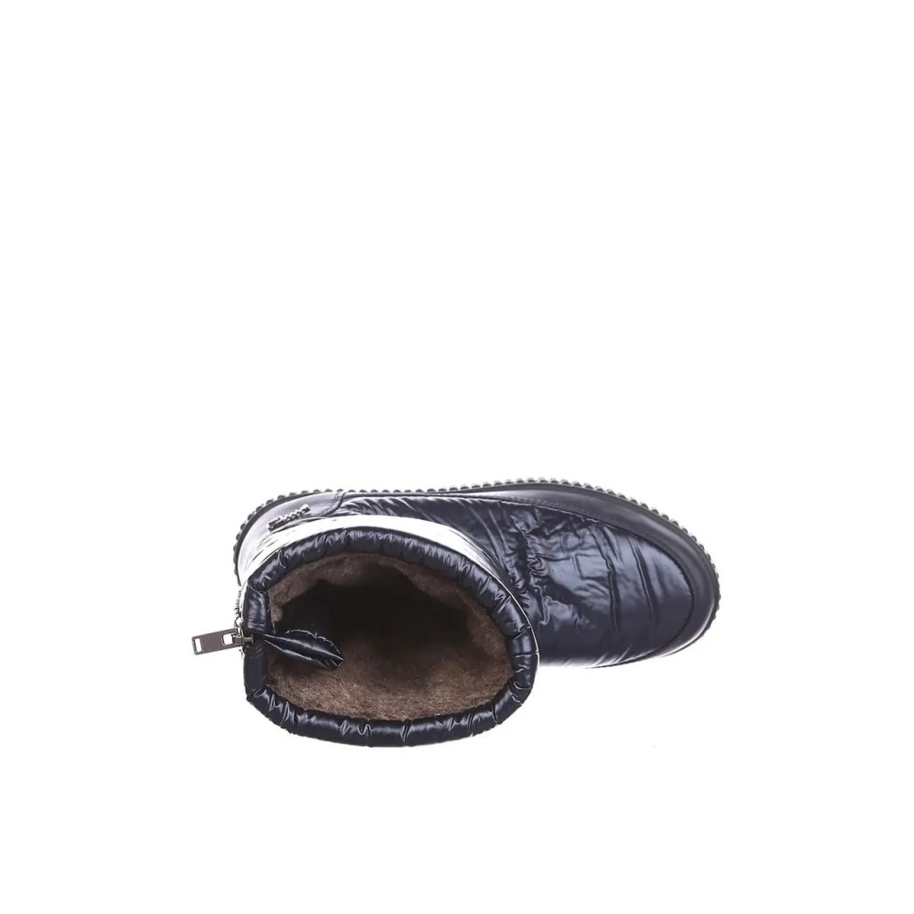 Дутики женские средние с мехом из водонепроницаемого материала цвет синий