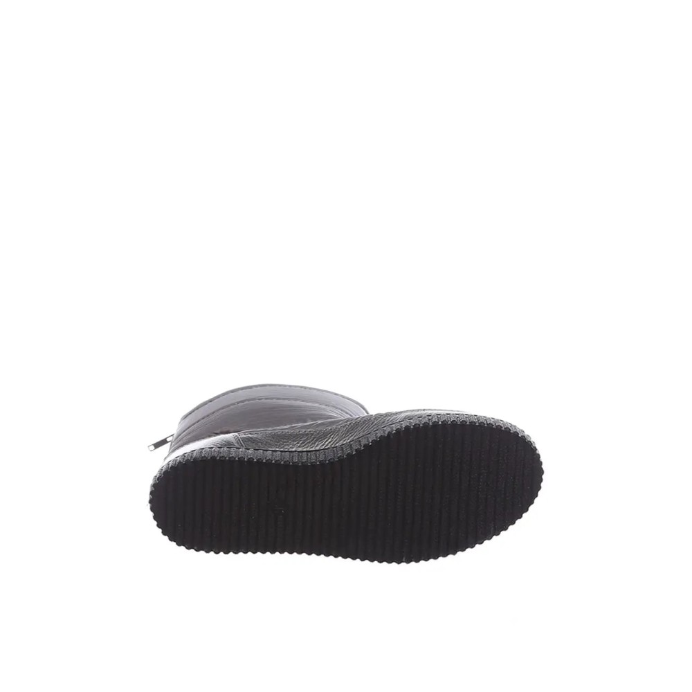 Дутики женские средние с мехом из водонепроницаемого материала цвет серебро