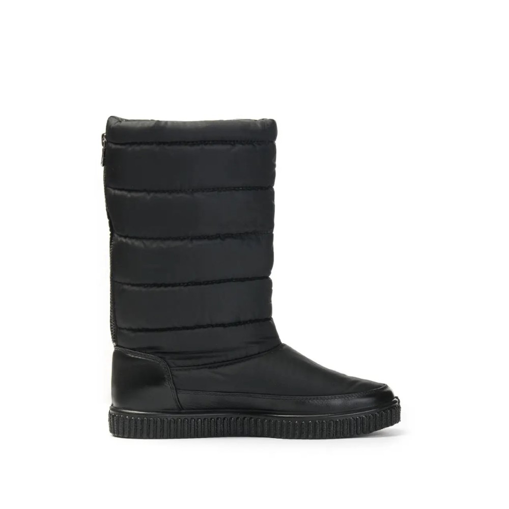 Дутики женские высокие с мехом из водонепроницаемого материала цвет чёрный