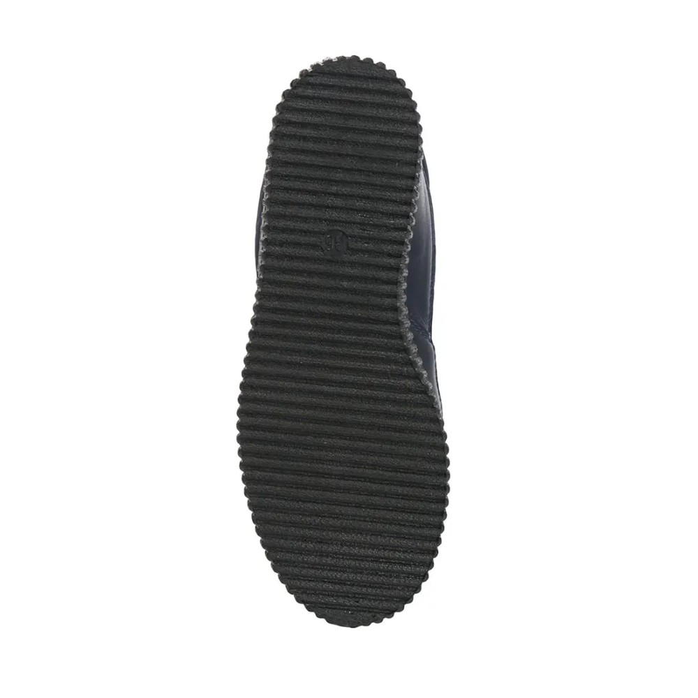 Дутики женские на шнурках из водоотталкивающего текстильного материала цвет синий