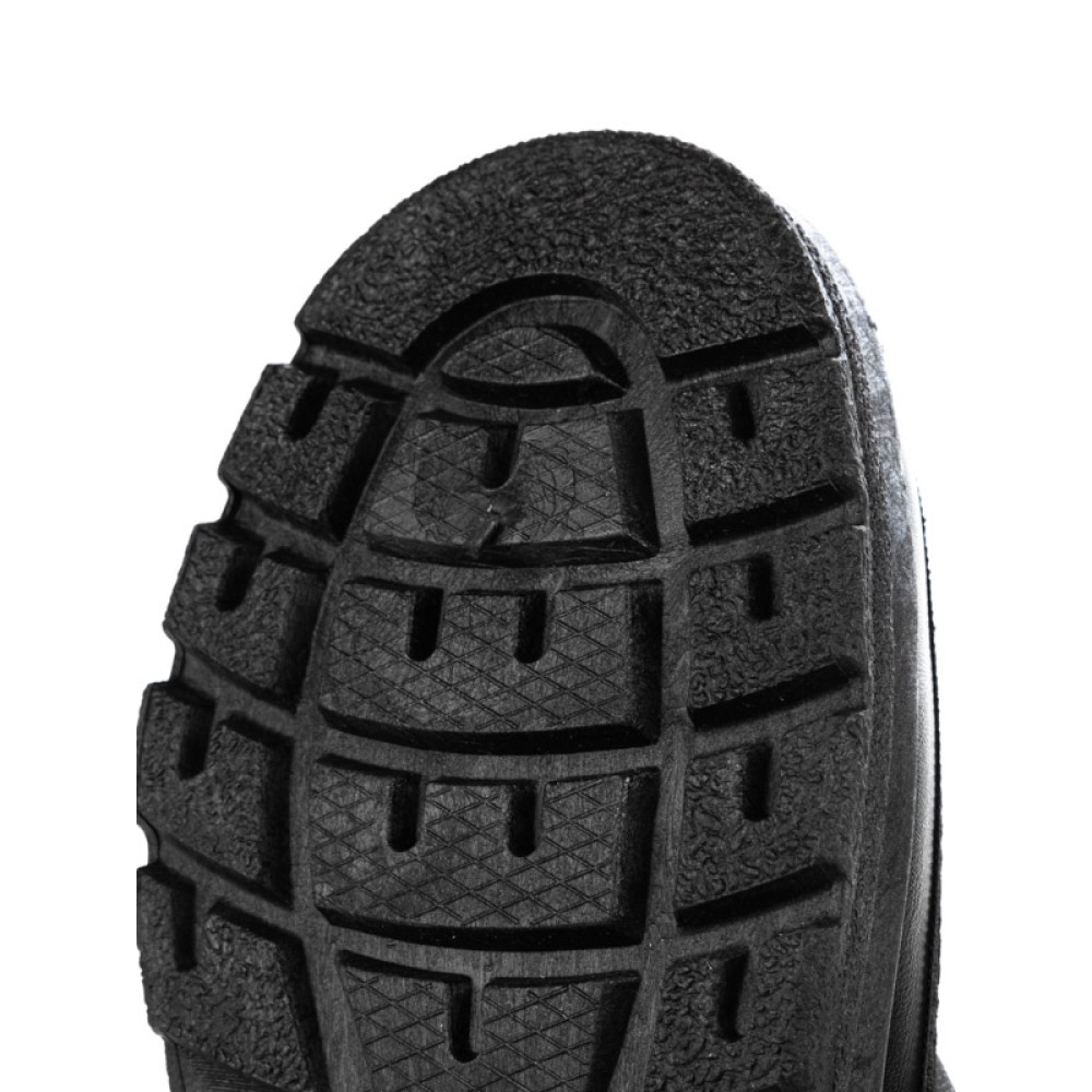 Дутики унисекс с искусственным мехом на ПВХ подошве цвет чёрный