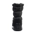 Дутики женские с искусственным мехом на шнурках-завязках и ПВХ подошве цвет чёрный