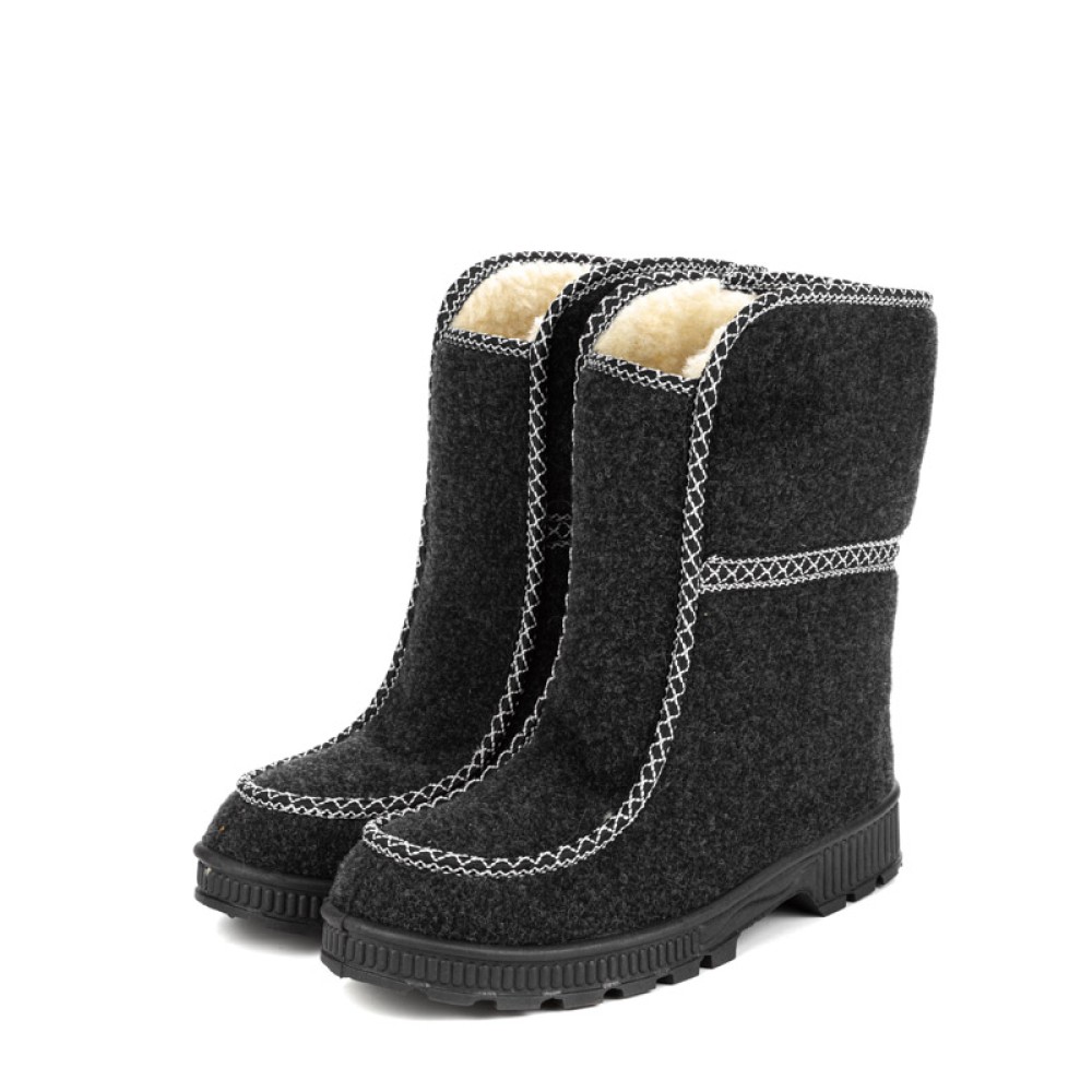 Сапоги-бурки женские из сукна цвет чёрный